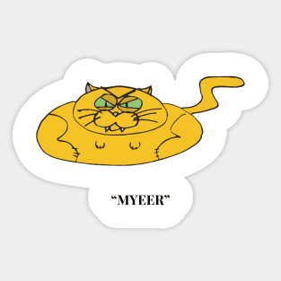 Fat Cat Sticker